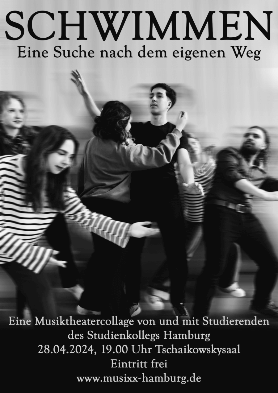 Premiere unserer Musiktheatercollage “SCHWIMMEN” mit dem Studienkolleg Hamburg